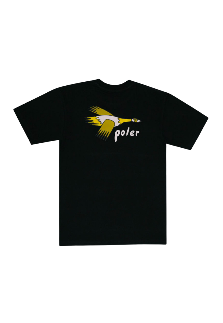 Poler Goosey Tee - 100% Cotton Comfort for Everyday Adventures (Black) - 2