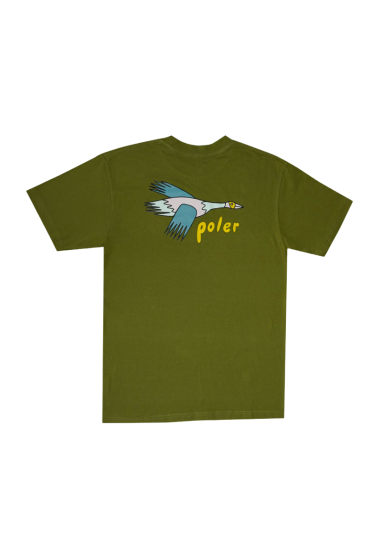 Poler Goosey Tee - 100% Cotton Comfort for Everyday Adventures (Olive) - 2