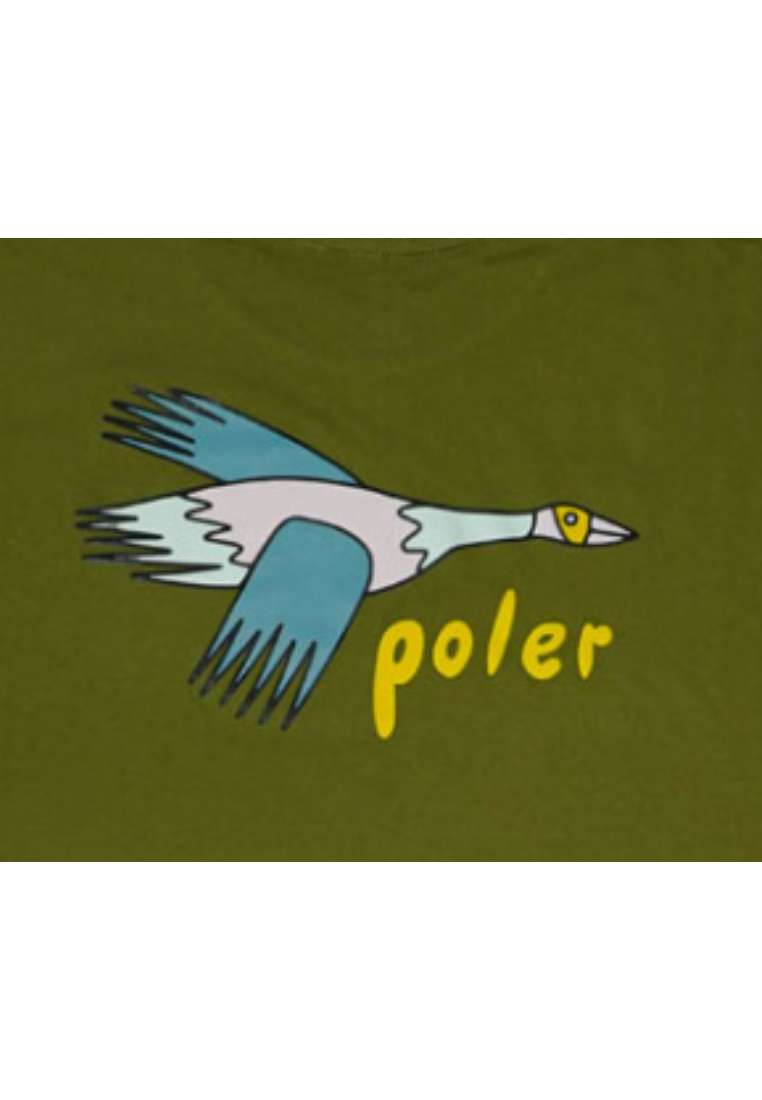 Poler Goosey Tee - 100% Cotton Comfort for Everyday Adventures (Olive) - 3